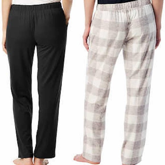 NWT Lucky Brand Womens 2 Piece Sleep Pajajma Pants Plaid/Black Size S $80 2D241 - Picture 2 of 2